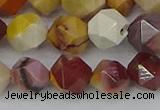 CMK326 15.5 inches 10mm faceted nuggets mookaite gemstone beads