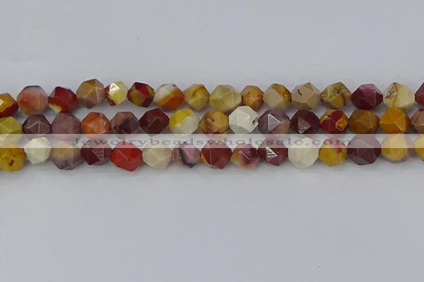 CMK327 15.5 inches 12mm faceted nuggets mookaite gemstone beads