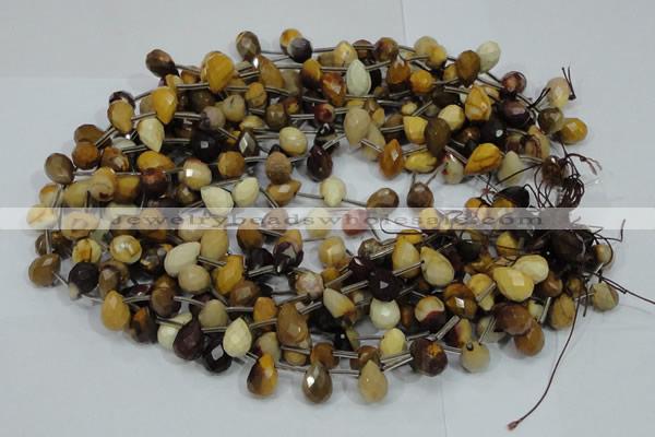 CMK34 15.5 inches 10*15mm faceted teardrop mookaite beads wholesale