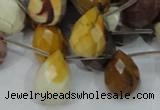 CMK35 15.5 inches 13*18mm faceted teardrop mookaite beads wholesale