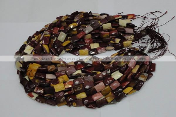 CMK37 15.5 inches 10*14mm faceted rectangle mookaite beads wholesale