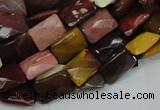 CMK38 15.5 inches 13*18mm faceted rectangle mookaite beads wholesale