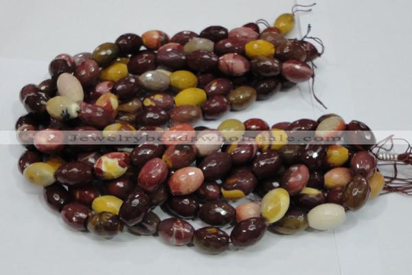 CMK45 15.5 inches 10*15mm faceted rice mookaite beads wholesale