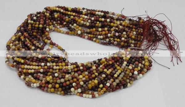 CMK56 15.5 inches 4mm round mookaite gemstone beads wholesale