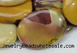 CMK76 15.5 inches 30*40mm oval mookaite gemstone beads wholesale