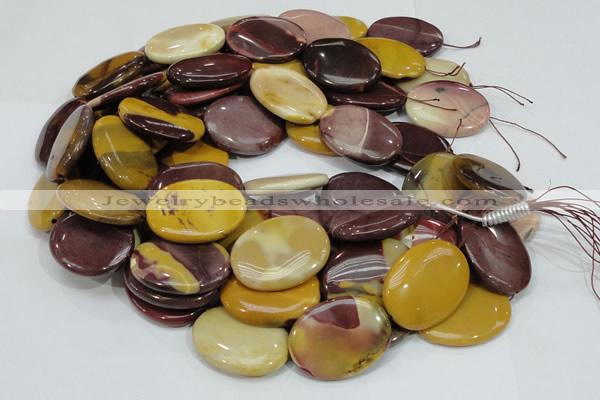 CMK76 15.5 inches 30*40mm oval mookaite gemstone beads wholesale