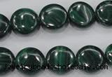 CMN101 15.5 inches 16mm flat round natural malachite beads wholesale