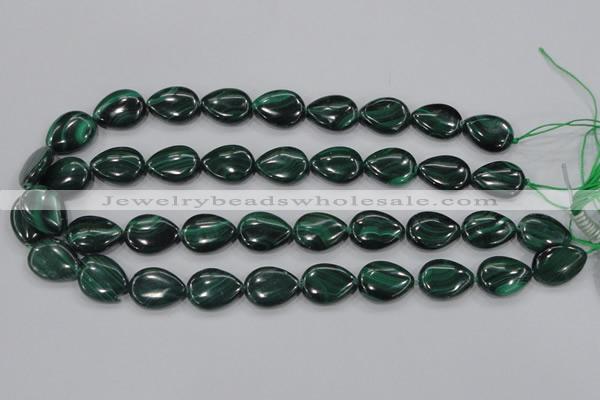 CMN102 15.5 inches 15*20mm flat teardrop natural malachite beads