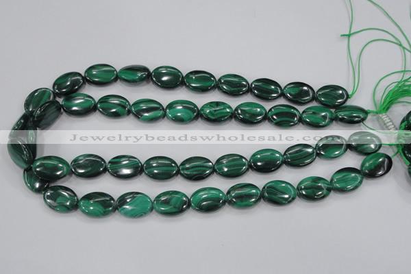 CMN104 15.5 inches 13*18mm oval natural malachite beads wholesale