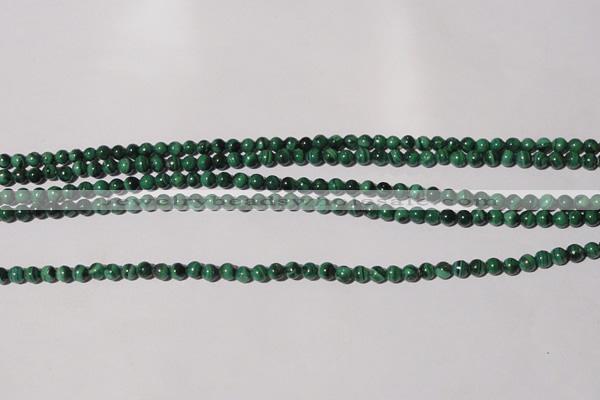 CMN202 15.5 inches 4mm round natural malachite beads wholesale