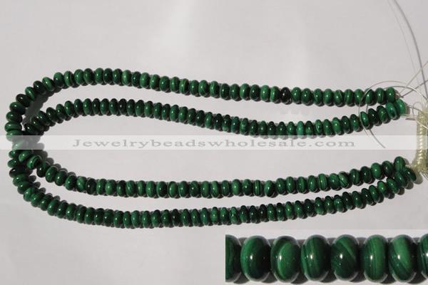 CMN205 15.5 inches 5*8mm rondelle natural malachite beads wholesale