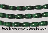 CMN210 15.5 inches 5*9mm rice natural malachite beads wholesale