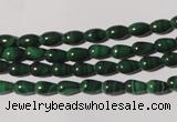 CMN215 15.5 inches 4*6mm teardrop natural malachite beads wholesale