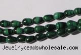 CMN216 15.5 inches 5*7mm teardrop natural malachite beads wholesale