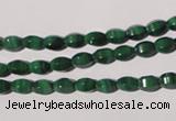 CMN222 15.5 inches 4*6mm faceted rice natural malachite beads