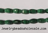 CMN223 15.5 inches 5*9mm faceted rice natural malachite beads