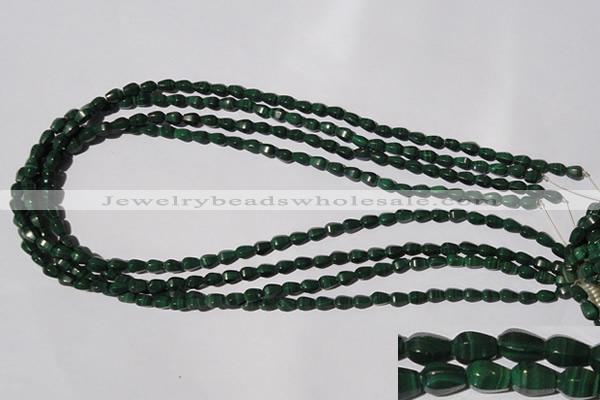 CMN228 15.5 inches 4*6mm faceted teardrop natural malachite beads