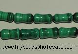 CMN233 15.5 inches 6*12mm bone natural malachite beads wholesale