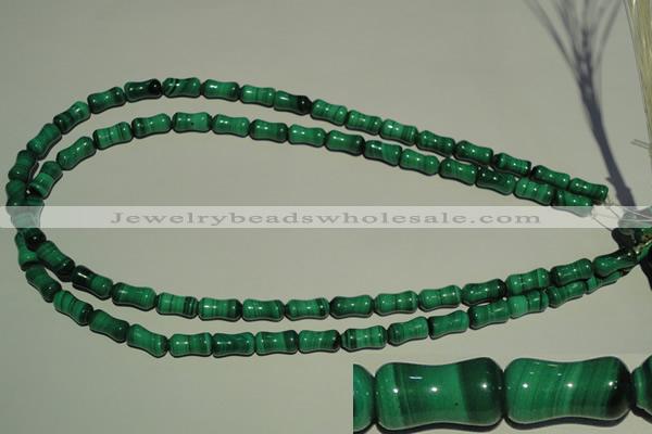 CMN233 15.5 inches 6*12mm bone natural malachite beads wholesale