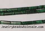 CMN241 15.5 inches 4*13mm faceted tube natural malachite beads