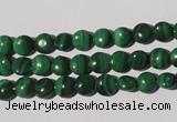 CMN250 15.5 inches 6mm flat round natural malachite beads wholesale