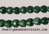 CMN256 15.5 inches 8*8mm heart natural malachite beads wholesale