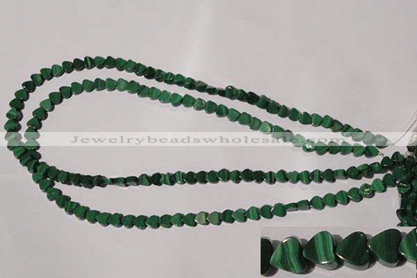 CMN260 15.5 inches 6*6mm heart natural malachite beads wholesale