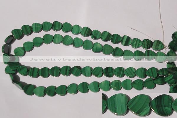 CMN263 15.5 inches 12*12mm heart natural malachite beads wholesale