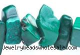 CMN27 34 inches freeform shape natural malachite chips beads