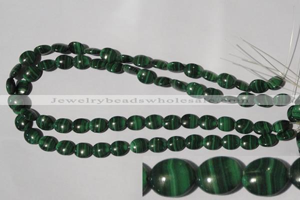 CMN271 15.5 inches 10*12mm oval natural malachite beads wholesale