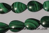 CMN283 15.5 inches 12*16mm flat teardrop natural malachite beads