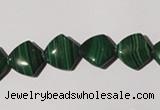 CMN290 15.5 inches 12*12mm trapezoid natural malachite beads