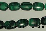 CMN304 15.5 inches 10*14mm rectangle natural malachite beads wholesale