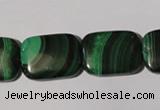 CMN317 15.5 inches 15*20mm rectangle natural malachite beads wholesale