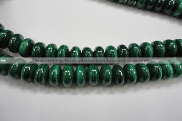 CMN402 15.5 inches 6*10mm rondelle natural malachite beads wholesale