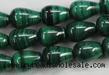 CMN414 15.5 inches 5*7mm teardrop natural malachite beads wholesale