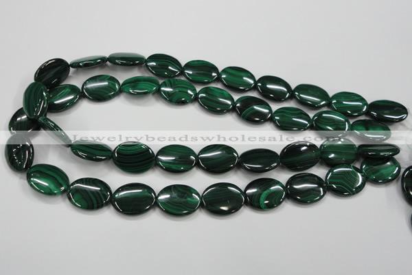 CMN436 15.5 inches 15*20mm oval natural malachite beads wholesale