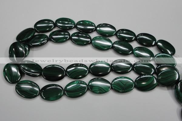 CMN437 15.5 inches 18*25mm oval natural malachite beads wholesale