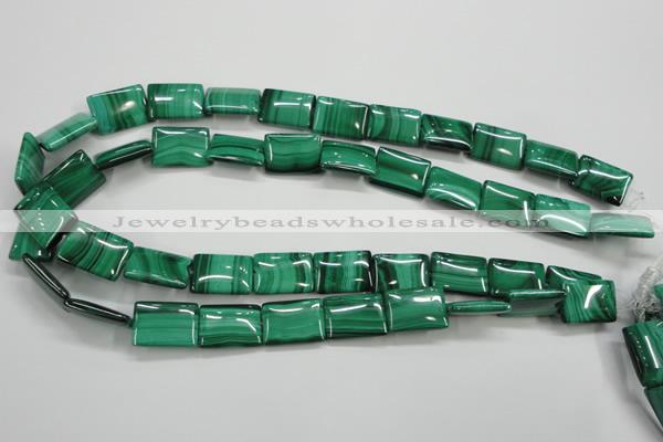 CMN444 15.5 inches 13*18mm rectangle natural malachite beads