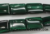 CMN445 15.5 inches 13*18mm rectangle natural malachite beads