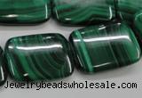 CMN448 15.5 inches 18*25mm rectangle natural malachite beads