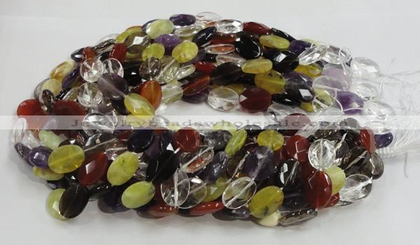 CMQ04 15.5 inches 14*18mm faceted oval multicolor quartz beads