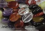 CMQ05 15.5 inches 10*14mm oval multicolor quartz beads wholesale