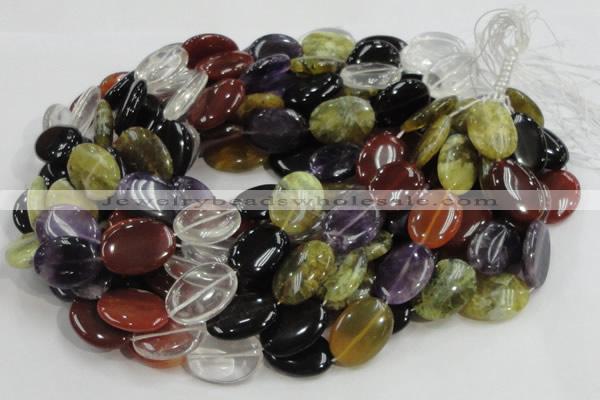 CMQ06 15.5 inches 18*25mm oval multicolor quartz beads wholesale