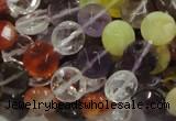 CMQ18 15.5 inches 10mm faceted coin multicolor quartz beads