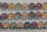 CMQ212 15.5 inches 8mm round multicolor quartz gemstone beads