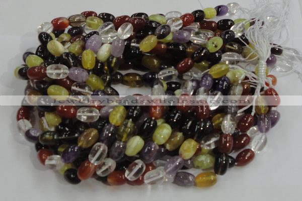 CMQ29 15.5 inches 10*14mm rice multicolor quartz beads wholesale