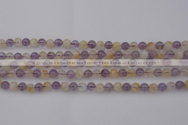 CMQ311 15.5 inches 6mm round citrine & amethyst beads wholesale