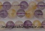 CMQ312 15.5 inches 8mm round citrine & amethyst beads wholesale