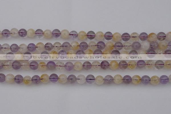 CMQ312 15.5 inches 8mm round citrine & amethyst beads wholesale